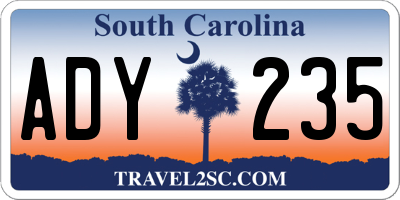 SC license plate ADY235