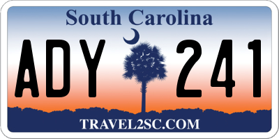 SC license plate ADY241