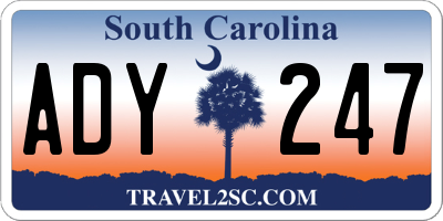 SC license plate ADY247