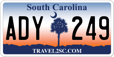 SC license plate ADY249