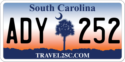 SC license plate ADY252