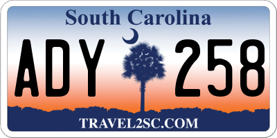 SC license plate ADY258