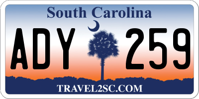 SC license plate ADY259