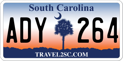 SC license plate ADY264