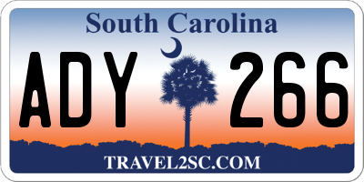 SC license plate ADY266