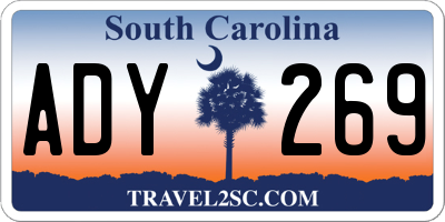 SC license plate ADY269
