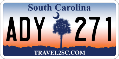 SC license plate ADY271