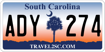 SC license plate ADY274
