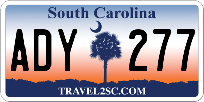 SC license plate ADY277