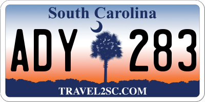 SC license plate ADY283