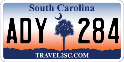 SC license plate ADY284