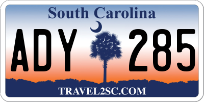 SC license plate ADY285
