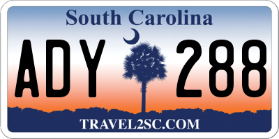 SC license plate ADY288
