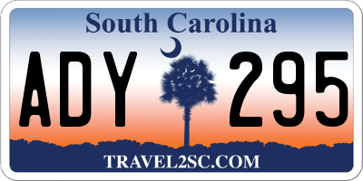 SC license plate ADY295