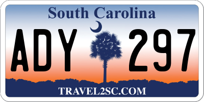 SC license plate ADY297