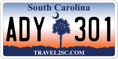 SC license plate ADY301