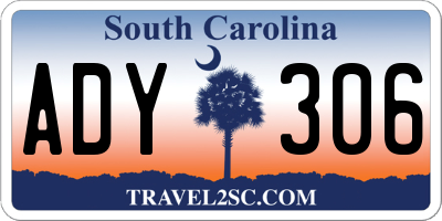 SC license plate ADY306