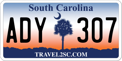 SC license plate ADY307