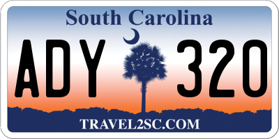 SC license plate ADY320