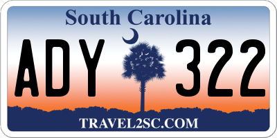 SC license plate ADY322
