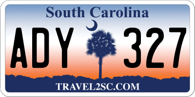 SC license plate ADY327
