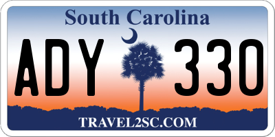 SC license plate ADY330