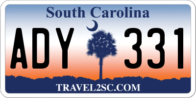 SC license plate ADY331