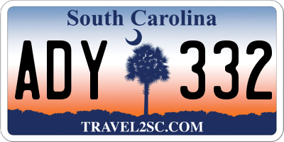 SC license plate ADY332