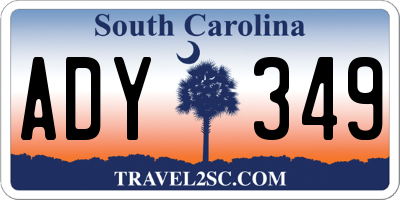 SC license plate ADY349