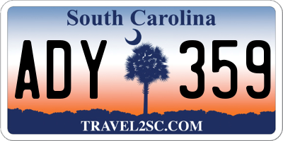 SC license plate ADY359