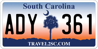 SC license plate ADY361