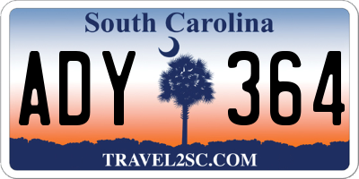 SC license plate ADY364