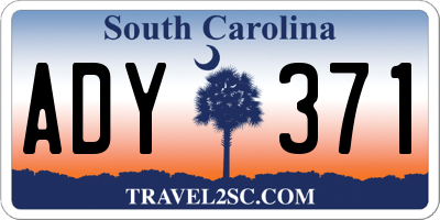SC license plate ADY371
