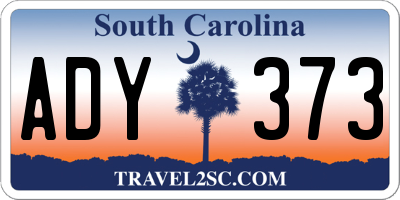 SC license plate ADY373