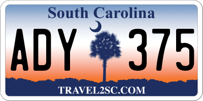 SC license plate ADY375