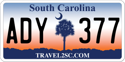 SC license plate ADY377