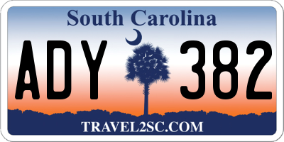 SC license plate ADY382