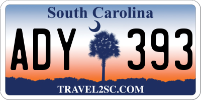 SC license plate ADY393