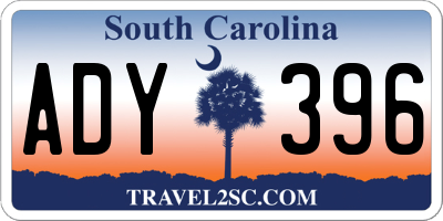 SC license plate ADY396
