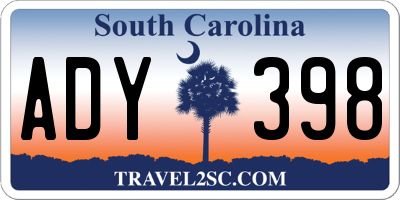 SC license plate ADY398