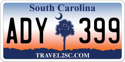 SC license plate ADY399