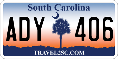 SC license plate ADY406