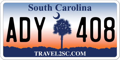 SC license plate ADY408