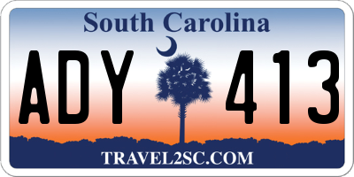 SC license plate ADY413