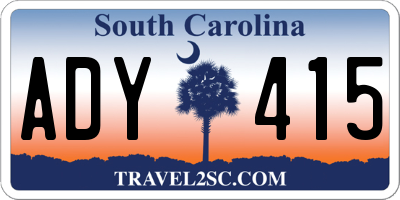 SC license plate ADY415