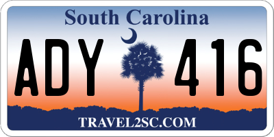 SC license plate ADY416