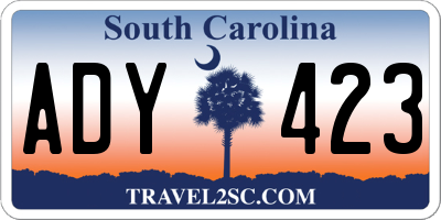 SC license plate ADY423