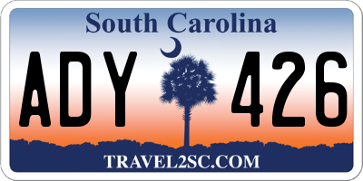 SC license plate ADY426