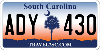 SC license plate ADY430