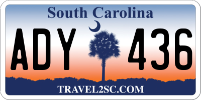 SC license plate ADY436